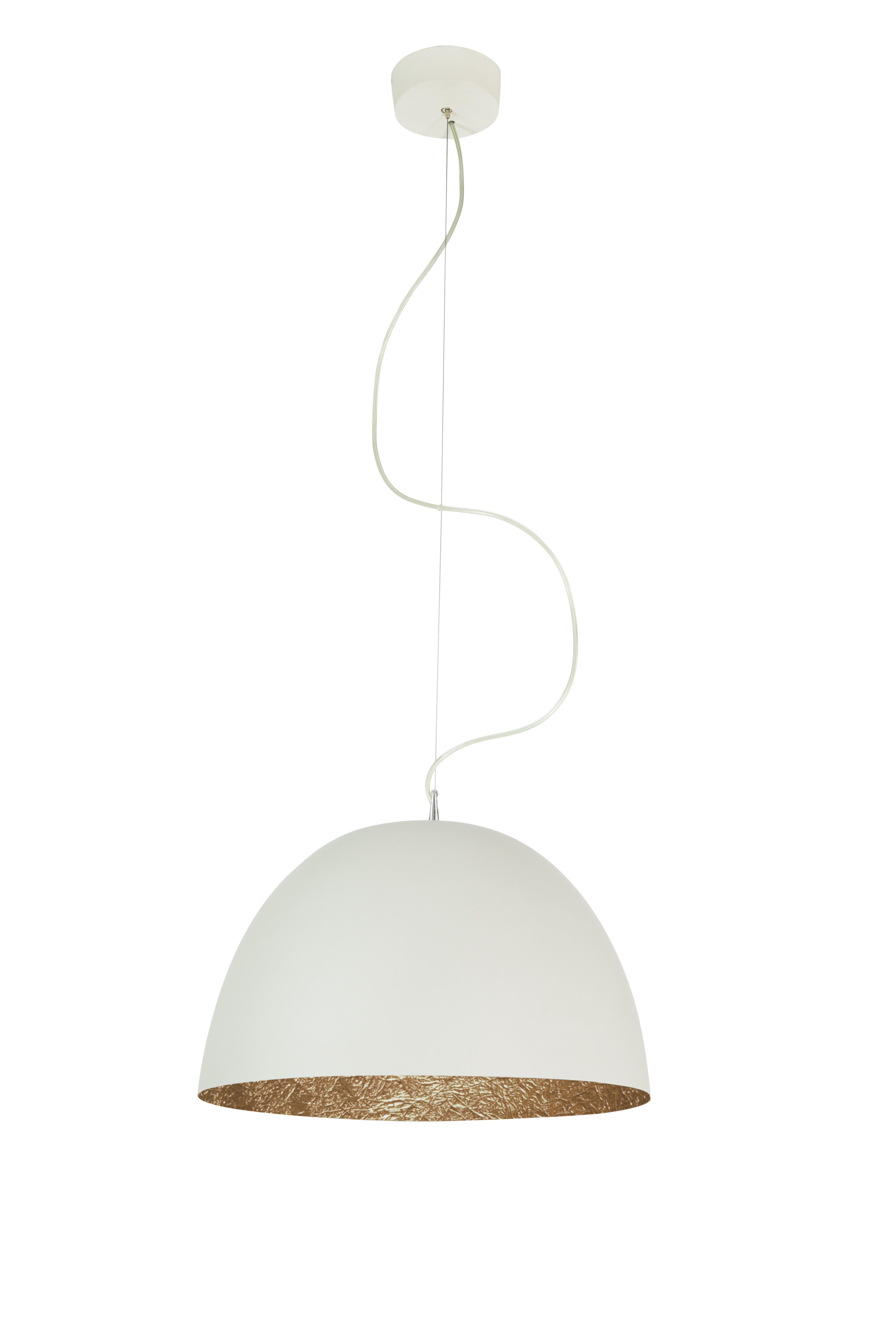 Pendant Lamp H2O Cemento In-Es Artdesign Collection Matt Color White Bronze Size 27,5 Cm  Diam. 46 Cm